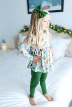 Load image into Gallery viewer, Grey Cocoa Cups 2-Piece Peplum Set