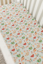 Load image into Gallery viewer, Grey Cocoa Cups Crib Sheet