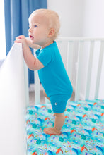 Load image into Gallery viewer, Tidal Teal Shorts Romper