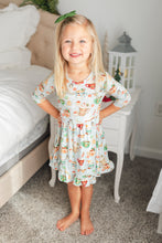 Load image into Gallery viewer, Grey Cocoa Cups Girls Dress with bottoms