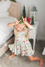 Load image into Gallery viewer, Grey Cocoa Cups Girls Dress with bottoms