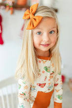 Load image into Gallery viewer, Brown Cream Cocoa Cups Bamboo Alligator Clip Bows