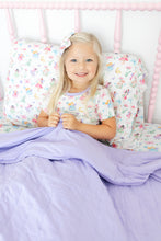 Load image into Gallery viewer, Lavender Lillies Adult Quilted Blanket