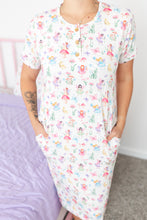 Load image into Gallery viewer, Fluttering Fairies Short sleeve Women's nightgown