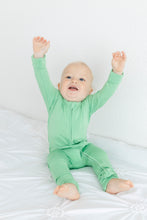 Load image into Gallery viewer, Grassy Green Long Sleeve Romper