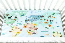 Load image into Gallery viewer, World Map Crib Sheet
