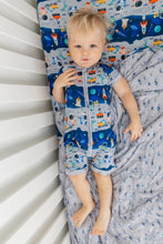 Load image into Gallery viewer, Space Shorts Romper