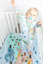Load image into Gallery viewer, World Map Long Sleeve Romper