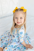 Load image into Gallery viewer, Weather Warriors Yellow Bamboo Alligator Clip Bows