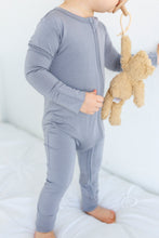 Load image into Gallery viewer, Groovy Grey Long Sleeve Romper