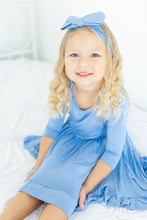 Load image into Gallery viewer, Steel Blue Bamboo Headband