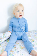 Load image into Gallery viewer, Steele Blue Long Sleeve Romper