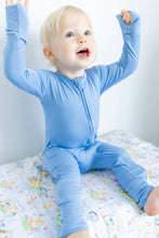 Load image into Gallery viewer, Steele Blue Long Sleeve Romper