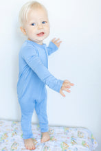 Load image into Gallery viewer, Steele Blue Long Sleeve Romper