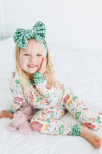 Load image into Gallery viewer, Barnyard Besties Green Plaid Big Bow Headband