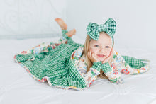 Load image into Gallery viewer, Barnyard Besties Green Plaid Big Bow Headband