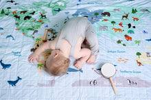 Load image into Gallery viewer, World Map quilted Blanket