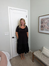 Load image into Gallery viewer, Nighty Night Black Maxi Dress