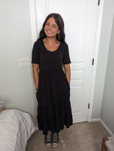 Load image into Gallery viewer, Nighty Night Black Maxi Dress
