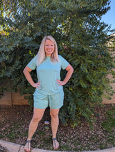 Load image into Gallery viewer, Minty Mint short bottom pjs