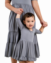 Load image into Gallery viewer, Groovy Grey Girls Dress with bottoms