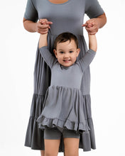 Load image into Gallery viewer, Groovy Grey Girls Dress with bottoms