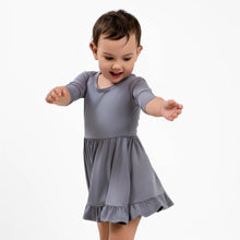 Load image into Gallery viewer, Groovy Grey Girls Dress with bottoms