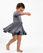 Load image into Gallery viewer, Groovy Grey Girls Dress with bottoms