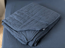 Load image into Gallery viewer, Brielle Blue Quilted Blanket