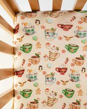 Load image into Gallery viewer, Cream Cocoa Cups Crib Sheet
