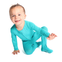 Load image into Gallery viewer, Tidal Teal Long Sleeve Romper