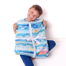 Load image into Gallery viewer, Luna Lights and Solace Skies Quilted Blanket