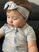 Load image into Gallery viewer, Goodnight Graphite Short Sleeve Romper