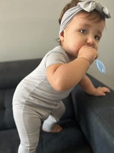 Load image into Gallery viewer, Goodnight Graphite Short Sleeve Romper