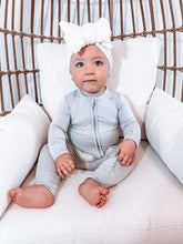 Load image into Gallery viewer, Goodnight Graphite Long Sleeve Romper