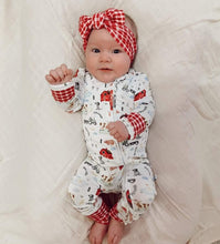 Load image into Gallery viewer, Friendly Farm Red Gingham Headband
