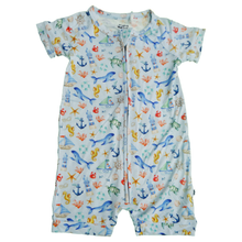 Load image into Gallery viewer, Sailing Seas Shorts Romper