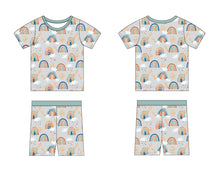 Load image into Gallery viewer, Rainbow Road 2-Piece Shorts Pjs
