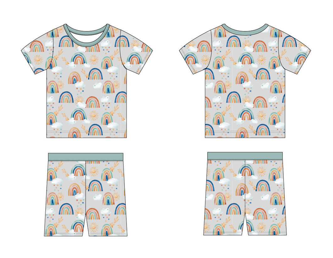 Rainbow Road 2-Piece Shorts Pjs