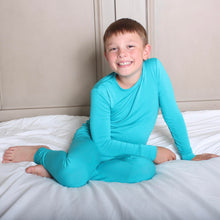 Load image into Gallery viewer, Tidal Teal Long Sleeve 2 Piece Pjs
