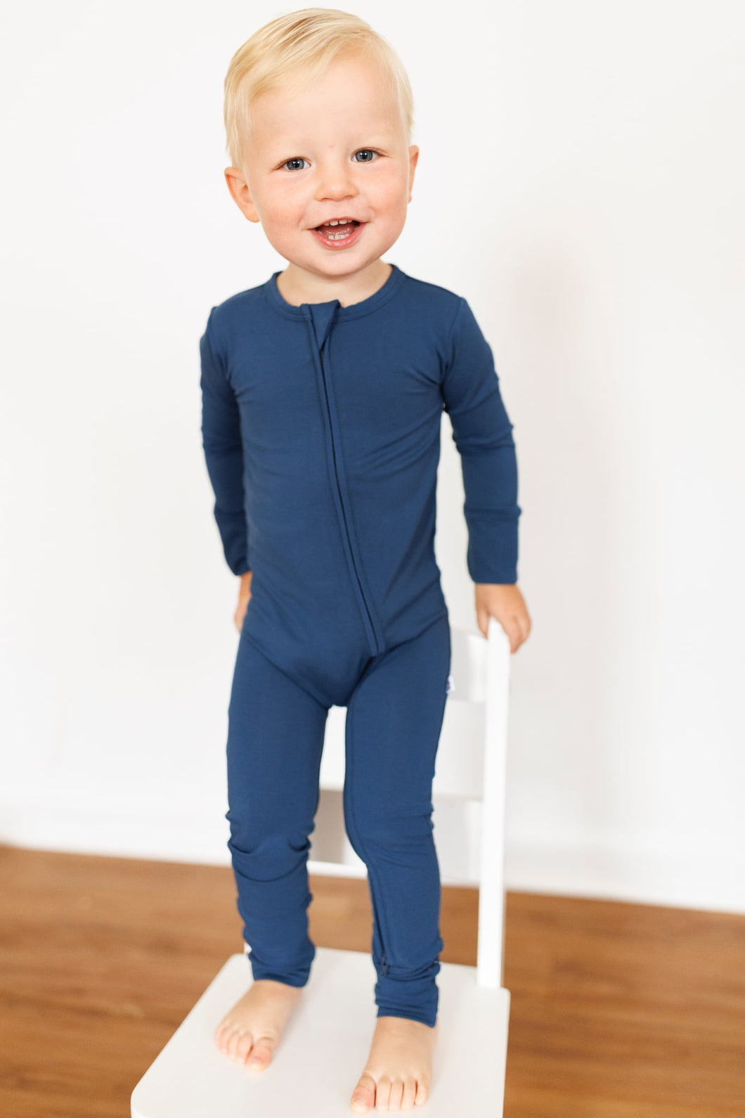 Brielle Blue Long Sleeve Romper