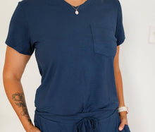 Load image into Gallery viewer, Brielle Blue Women&#39;s Short Sleeve Top
