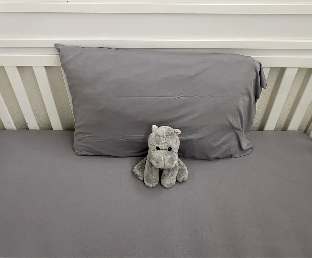 Groovy Grey Twin Fitted Sheet Plus Pillowcase