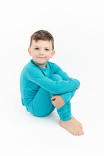 Load image into Gallery viewer, Tidal Teal Long Sleeve 2 Piece Pjs

