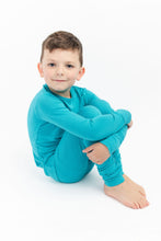 Load image into Gallery viewer, Tidal Teal Long Sleeve 2 Piece Pjs
