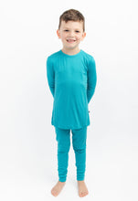 Load image into Gallery viewer, Tidal Teal Long Sleeve 2 Piece Pjs
