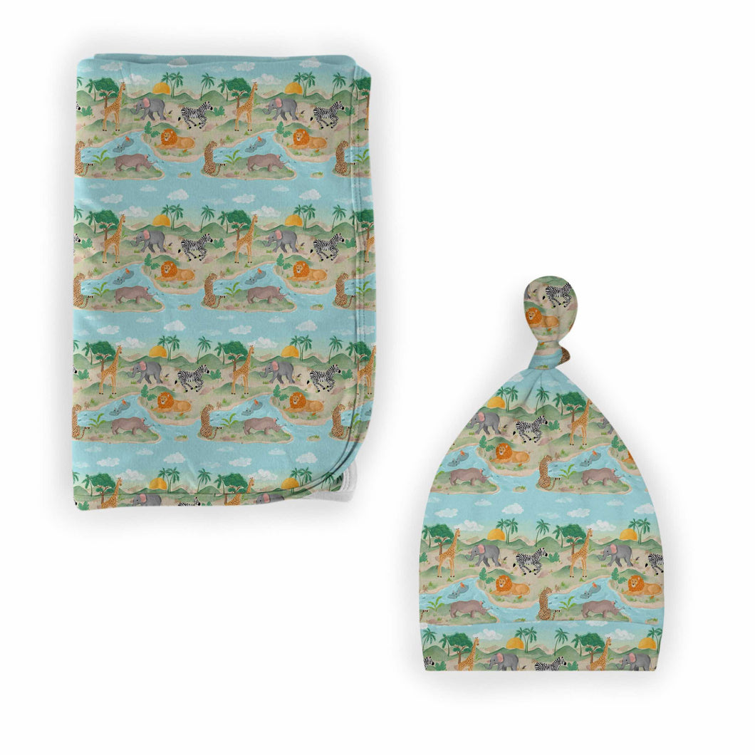 Safari Swaddle with Hat