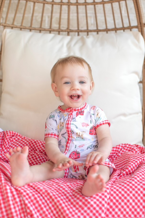 Friendly Farm Shorts Romper