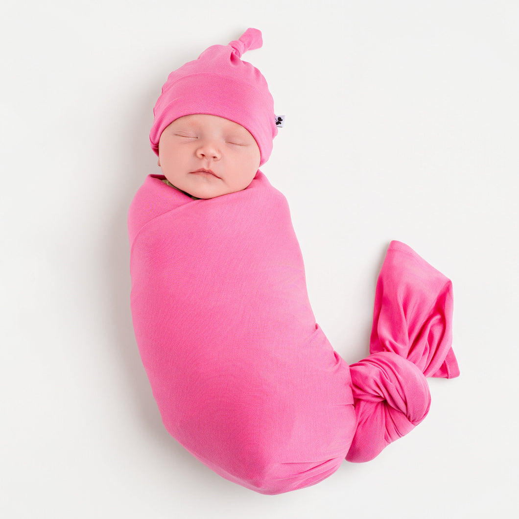 Pretty Pink Swaddle with Hat