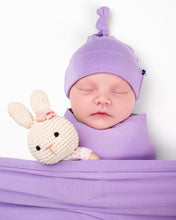 Load image into Gallery viewer, Lavender Lillies Swaddle with Hat
